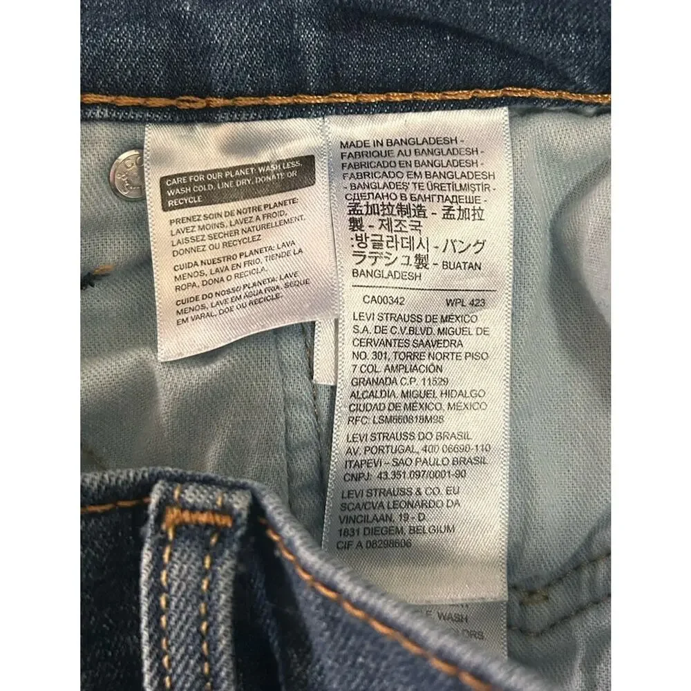 Levi Strauss Levis 513 Men’s 34x30 Blue Denim Stretch Jeans Straight Leg